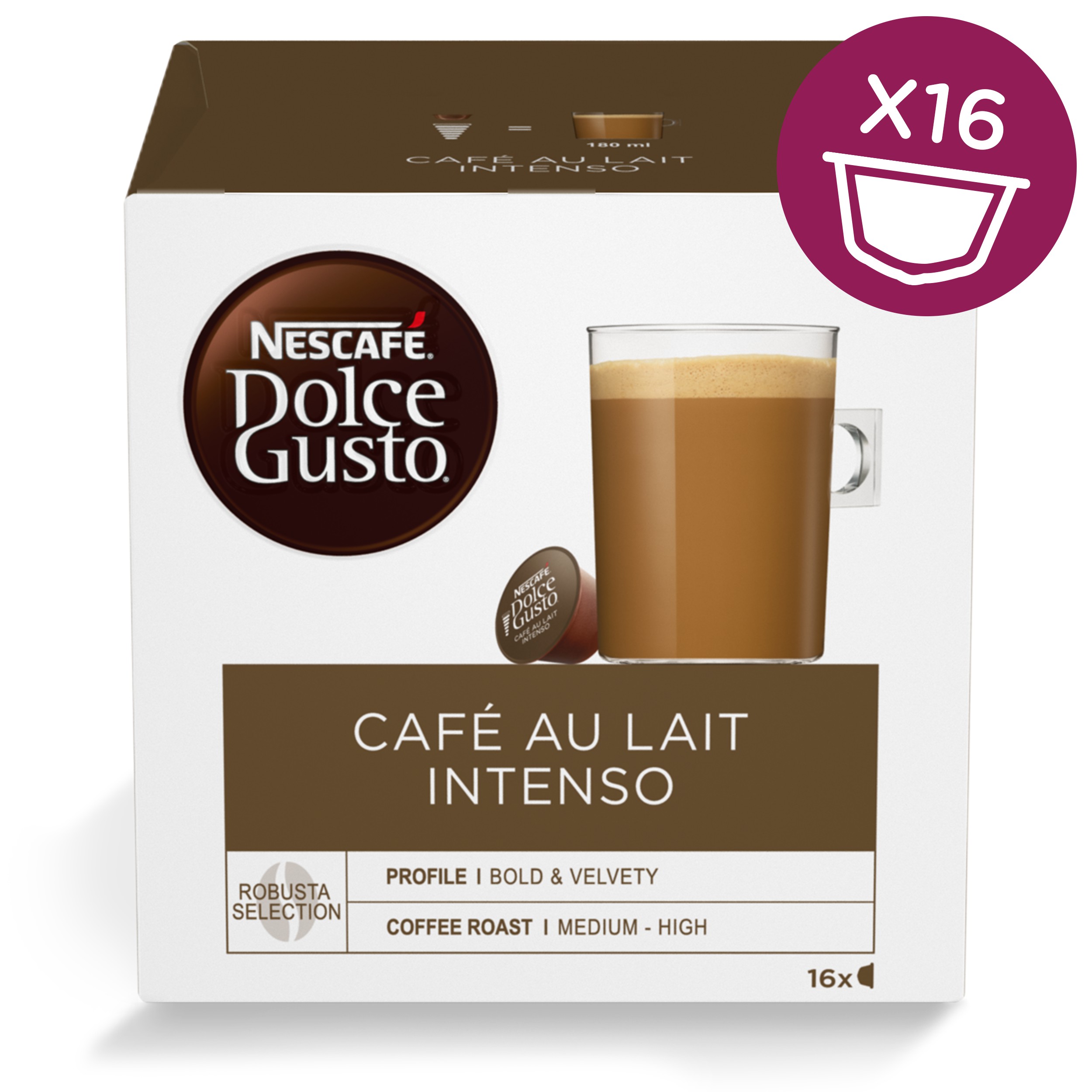 Caf Au Lait Intenso Capsules Nescaf Dolce Gusto