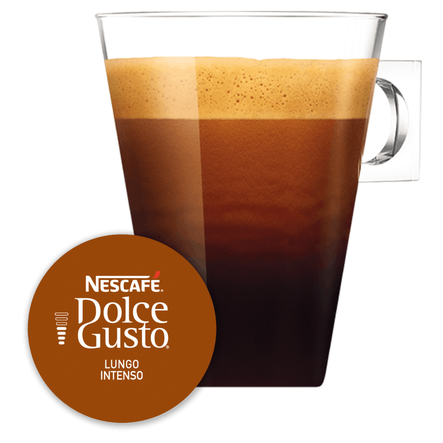 Capsule met kop koffie NESCAFÉ Dolce Gusto Lungo Intenso 16 Capsules