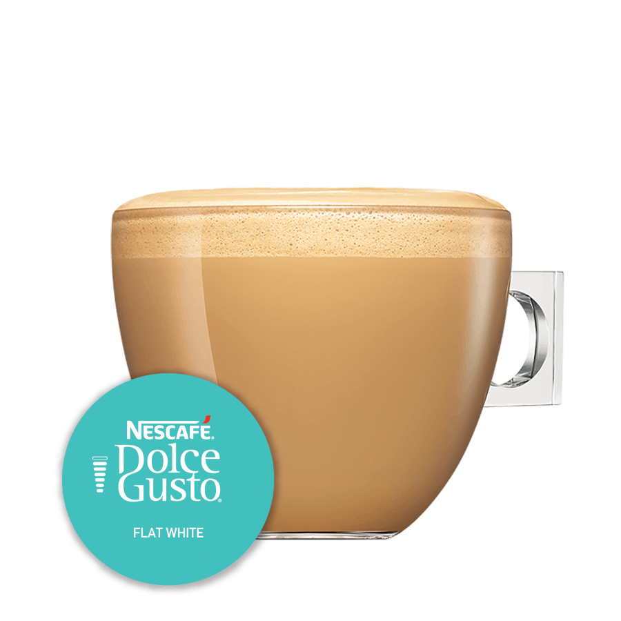 Capsule met kop koffie NESCAFÉ Dolce Gusto Flat White 16 Capsules