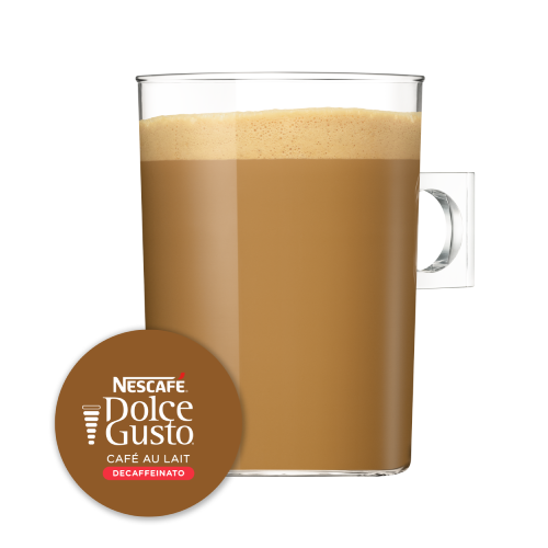 Capsule met kop koffie NESCAFÉ Dolce Gusto Café au Lait Decaffeinato 16 Capsules